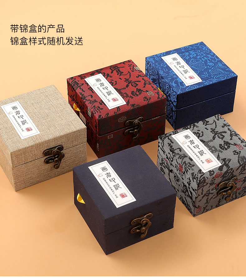 Long book inkpad sand running of beatiful zhu 磦 inkpad calligraphy and painting color calligraphy seal cutting inkpad inkpad hand account seal gold silver ink pad with suit castor oil, four treasures of the study the traditional Chinese painting ceramic box