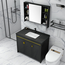 Floor-to-ceiling rock plate wash basin One-piece bathroom set Bathroom cabinet combination bathroom sink Balcony washbasin