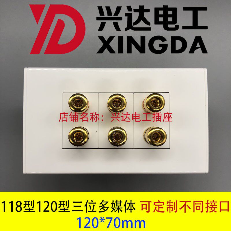 Type 118 Type 120 6 head sound panel 6 ktv speaker post Karaoke Trumpet Banana Head Wall Socket