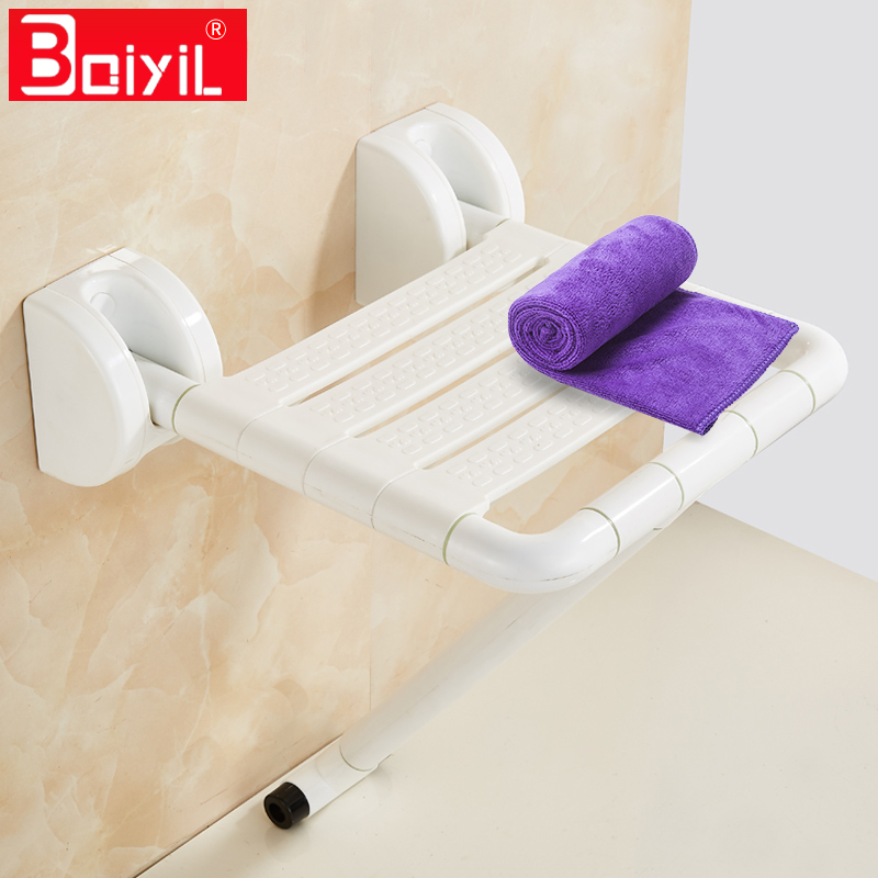 Bathroom shower room removable stainless steel chair Sitting on the powder room folding stool Wall-mounted bath bath bath bath chair