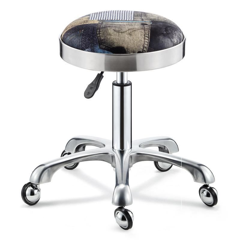 New Stainless Steel Stools Beauty Hair Shop Large Chair Large Work Swivel Lifting Hairdrestshop Chair Beauty Hair Large Bench Stainless Steel