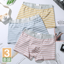 High School students underwear boys cotton 14 teenagers 15 boxer pants development period 18 years old middle and big children boxer pants