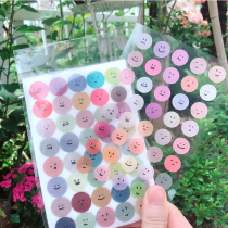 Net Red simple personality color card color dot round hand account stickers solid color geometry wild practical hand account decoration ins collage tools hipster girl heart cute hand account material stickers