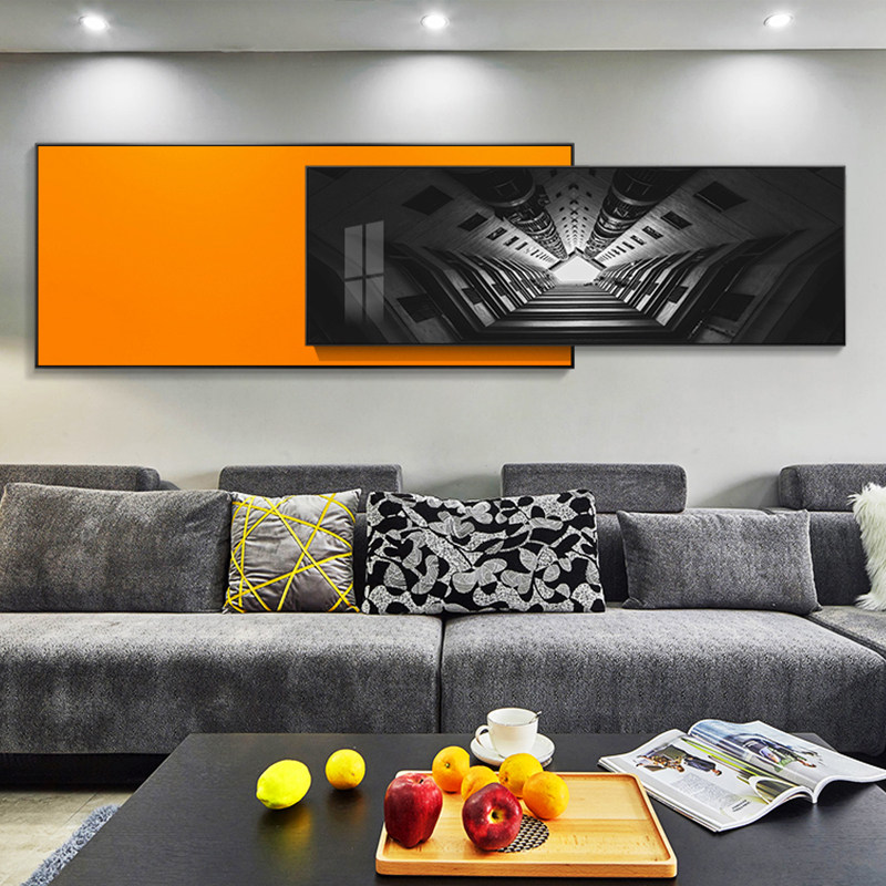 Modern minimalist living room decorative painting light luxury abstract sofa background painting Nordic style space bedroom bedside mural