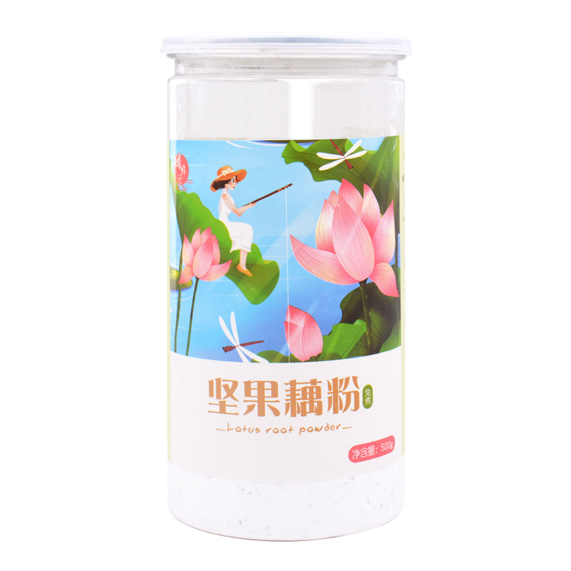 藕粉纯坚果水果藕粉羹冲饮代餐莲藕粉早餐500g罐装
