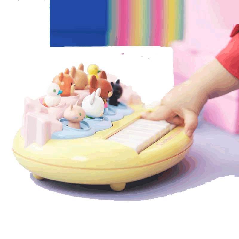 Small Bear School Baby Early Teach Small Piano Early Childhood Can Play Multifunction Enlightenment Music Baby Electronic Violin Toy
