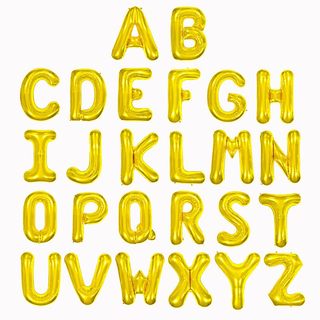 32-inch gold and silver english letter aluminum film balloon