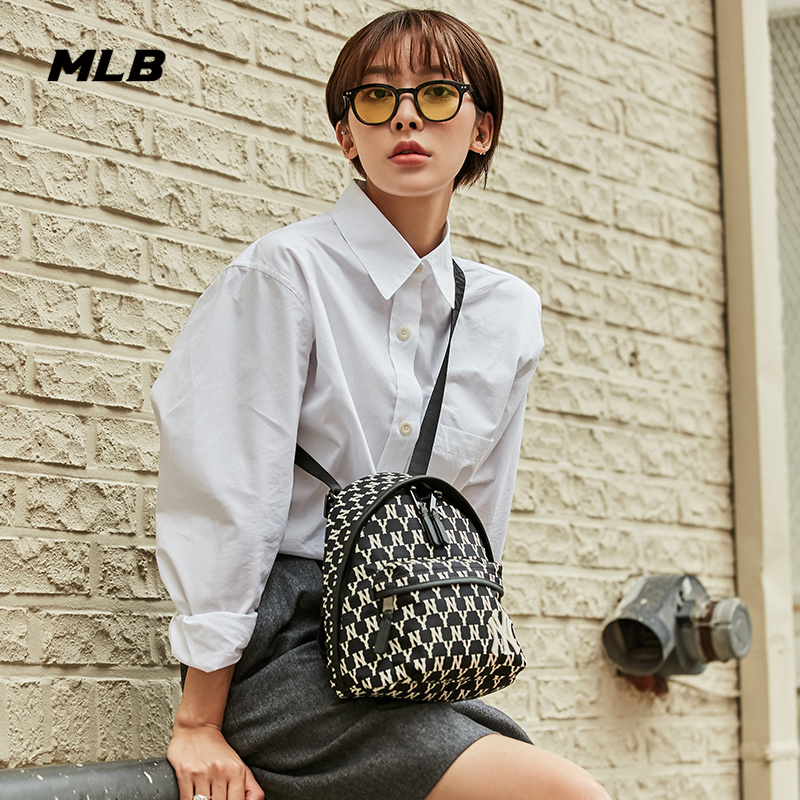 MLB official men's and women's backpack couple vintage old flower series shoulder bag NY sports casual autumn new product BG09