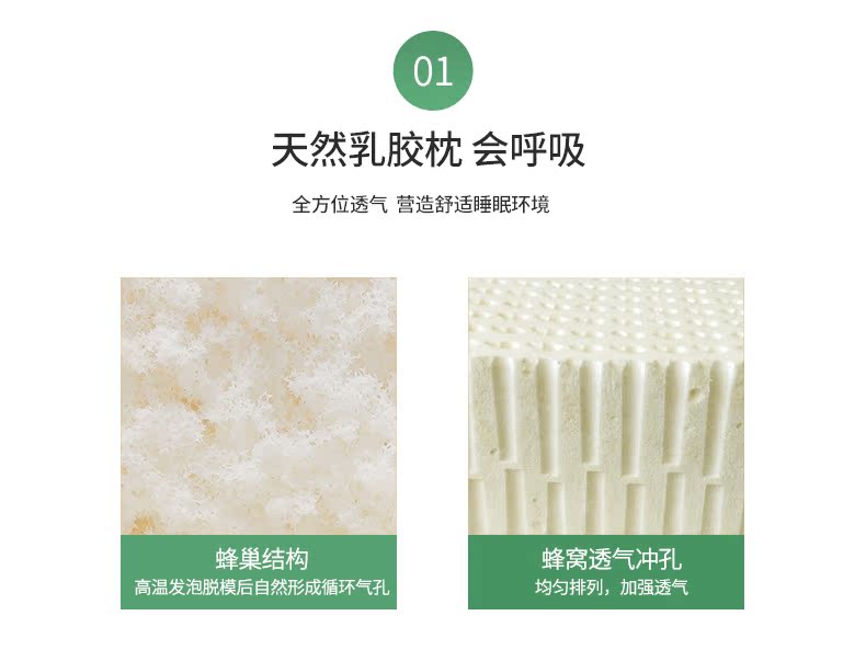 Gối nhẹ và thoáng khí Thái Lan gối cao su thiên nhiên gối cao su chăm sóc gối cao su một tải PT11 - Gối gối tựa lưng