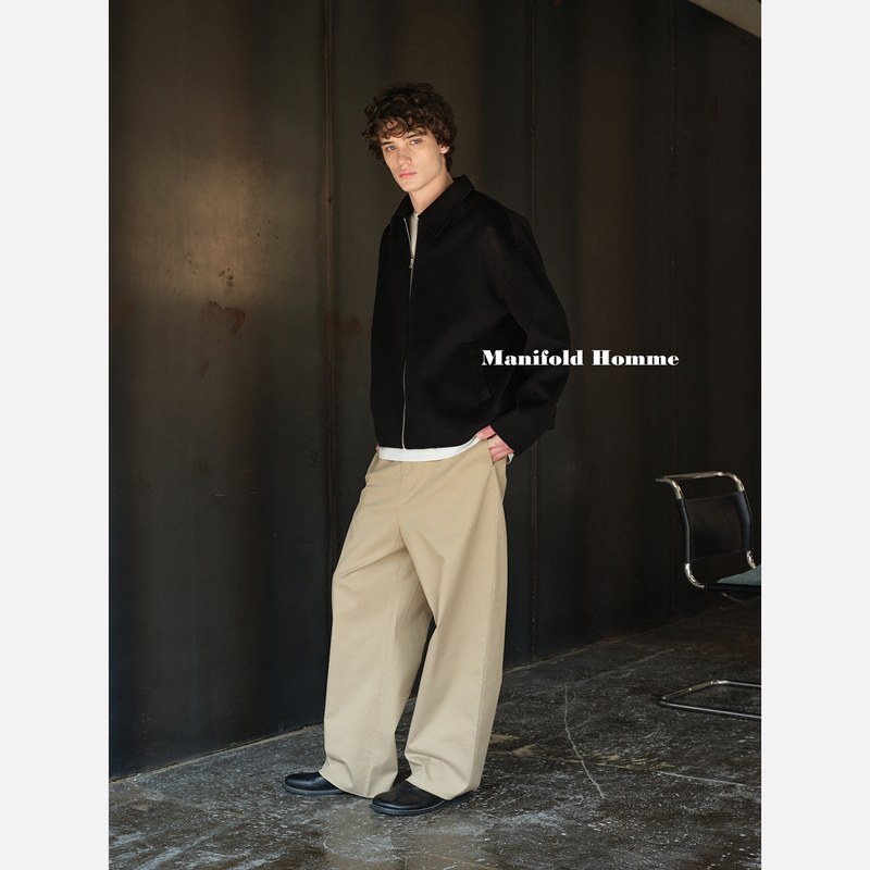 Manifold｜Heavy-Duty Cashmere Blend Cleanfit Casual Double-Sided Woolen Hooded Sweatshirt Jacket