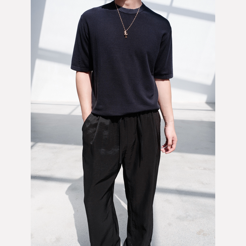 Manifold|Luxury Mulberry Silk and Pima Cotton Blend Summer Cool Casual Short-Sleeve Shirt in Old Money Style Manifold|Luxury Mulberry Silk and Pima Cotton Blend Summer Cool Casual Short-Sleeve Shirt in Old Money Style