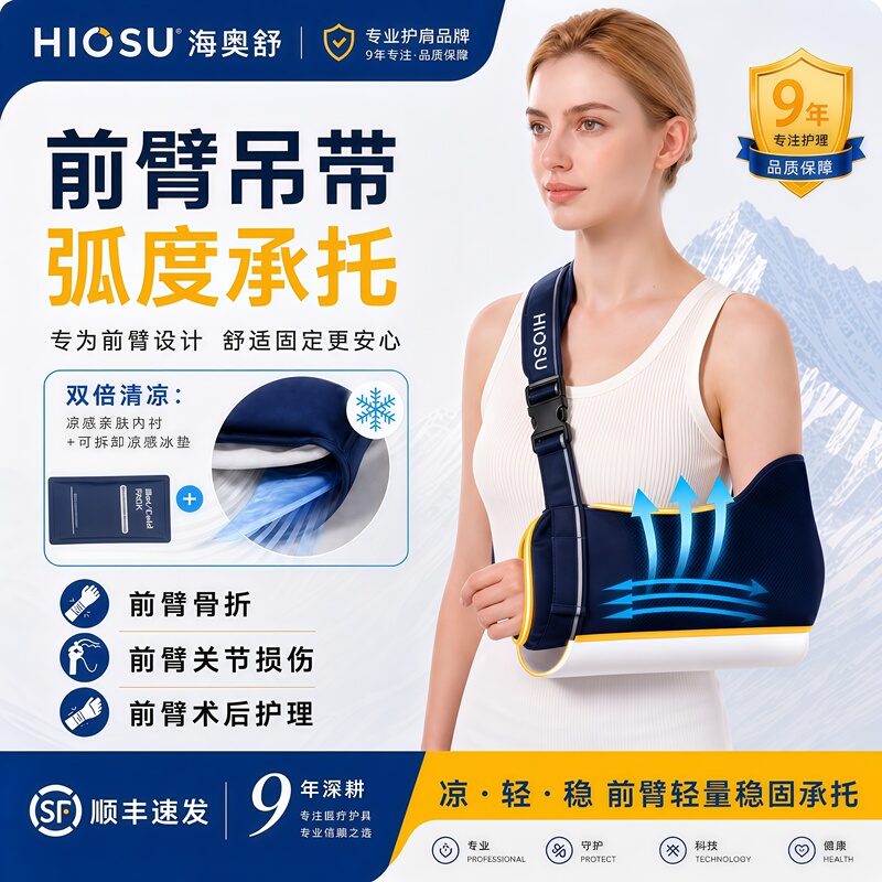 Fractured Arm Sling for Adults, Humerus, Forearm, Shoulder and Clavicle Dislocation, Clavicle Fracture, Shoulder Joint Injury, Non-Neck-Stretching Brace