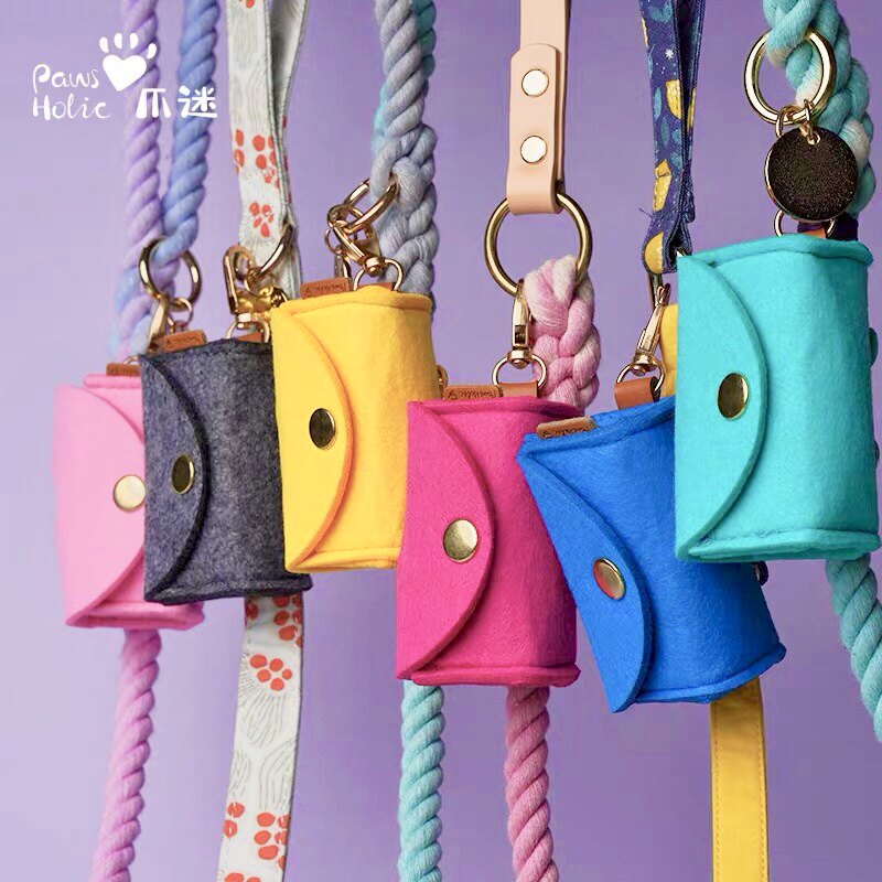 Paws Holic Claw dog ten poo bag thickened degradable eco-friendly pet outdoor portable ten toilet hanging bag