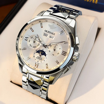 Top Ten Swiss Mens Watch Mens Mechanical Watch Automatic Steel Band Mens Watch Waterproof Multifunctional Business Famous Brand