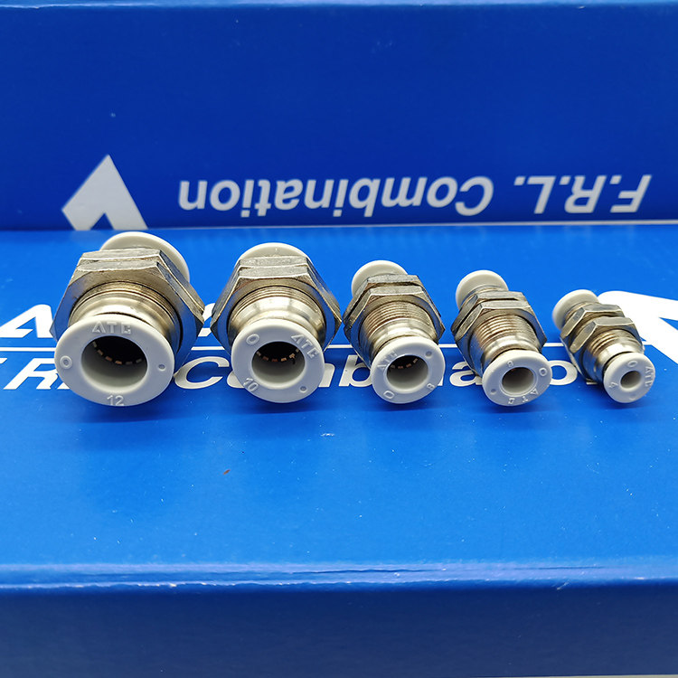 Bulkhead straight-through connector PM4 APM06 APM08 APM10 APM12 trachea quick-plug connector