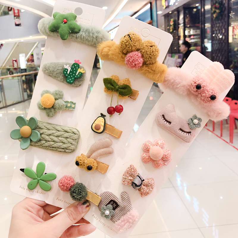 Senmi Rabbit Children's Head Accessories Baby Hair Clip BB Clip Korea Nets Red Princess Shattered Hair Clip Cartoon Girl Hair Clip Hair Clip