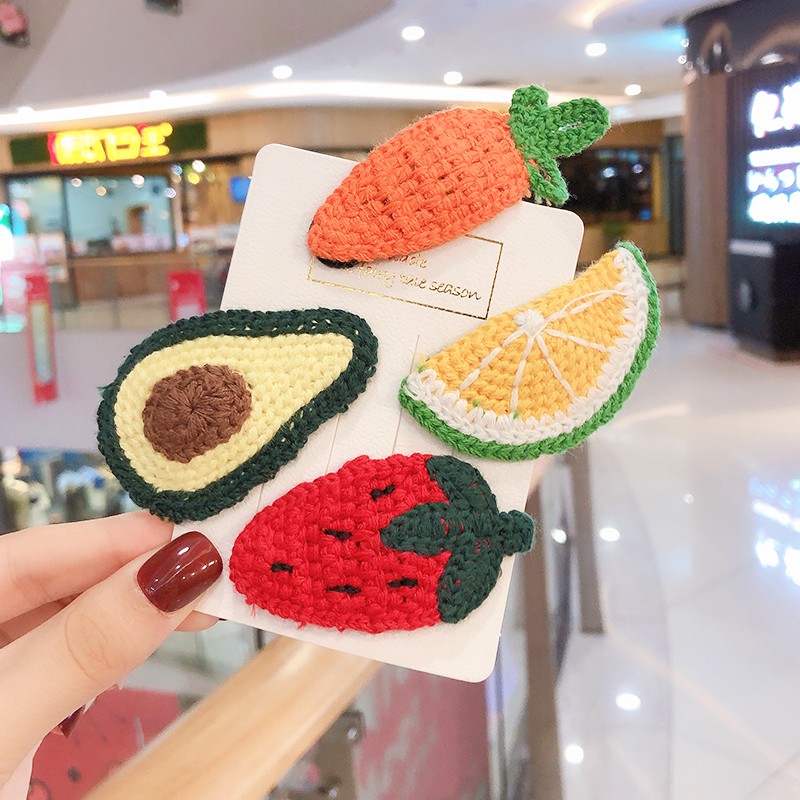 Senmi Rabbit children's wool hairpin girl clip does not hurt hair headwear baby Korean net red cute hairpin hair accessories