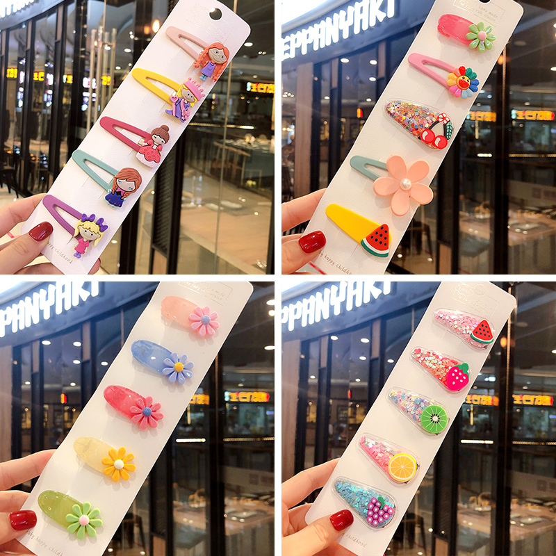 Child Hair Clip B Clip Streaming Sand Side Princess Cute Card Girl Fruit Clip Girls Hair Clip Girl Hair Clip Back Brain Spoon-Taobao