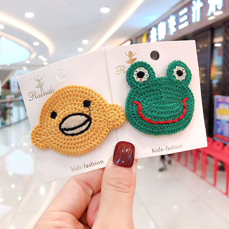 Senmi rabbit winter wool hair clip hair accessories girls do not hurt hair clip through not hurt hair clip Korean net red children's hair clip