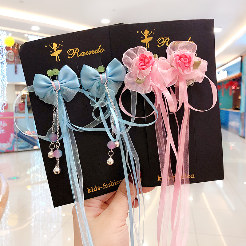 Children's ancient wind hair accessories Hanfu Tang Costume Baby Super Fairy flow Su hairpin hairpin Girl Princess Step rocking ancient headwear