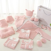 Bộ quần áo sơ sinh cotton cho bé sơ sinh 0-3 tháng 6 mùa xuân và mùa thu đông cho bé sơ sinh