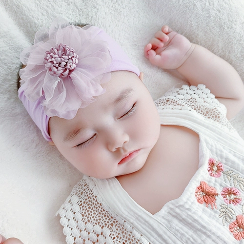 Детская летняя тонкая повязка на голову для девочек, милый аксессуар для волос для принцессы для раннего возраста для новорожденных, в западном стиле