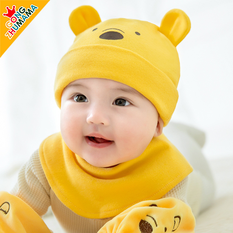 Baby hat spring and autumn male and female baby 03612 months newborn fetal hat infant winter