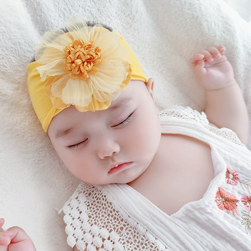 Детская летняя тонкая повязка на голову для девочек, милый аксессуар для волос для принцессы для раннего возраста для новорожденных, в западном стиле