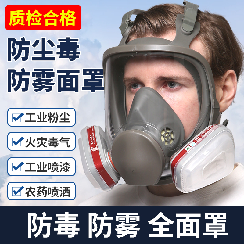 Gas mask full face mask gas mask full face dustproof electric welding breathing spray paint protection special for pesticide gas