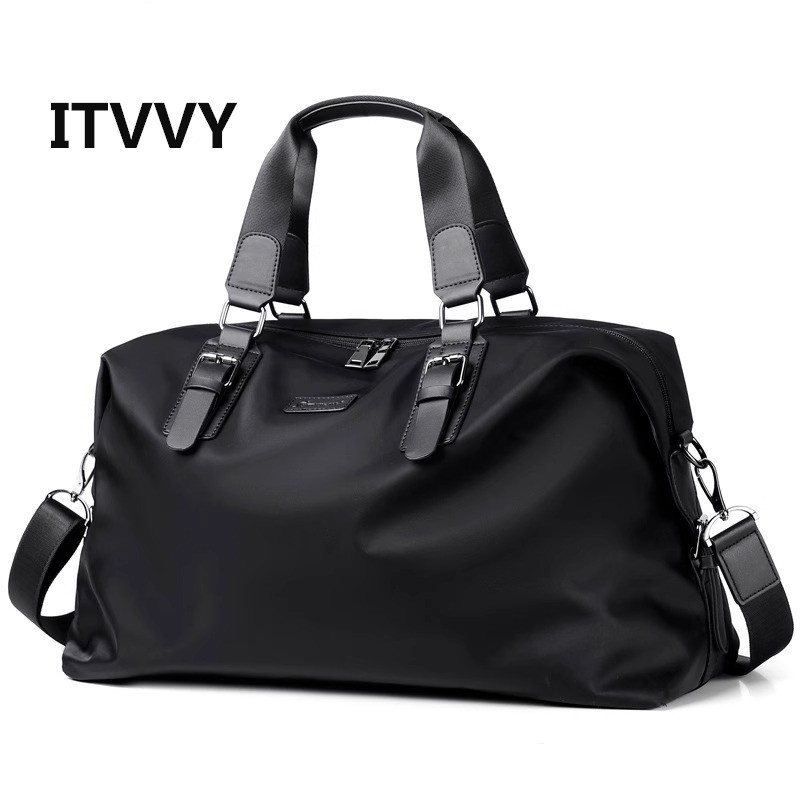 Hong Kong Itvvy Men's Large-Capacity Gym Bag Multi-Functional Commuter Bag Waterproof Travel Bag Oxford Textile Handbag