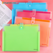 Lightweight organ bag test paper finishing storage bag put paper clip large capacity 5 grid test paper folder multi-layer transparent insert bag for primary and high school students with junior high school test book classification clip