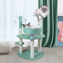  Cat climbing frame Cat nest cat tree integrated small solid wood super large cat lying frame four seasons universal summer cat scratching board