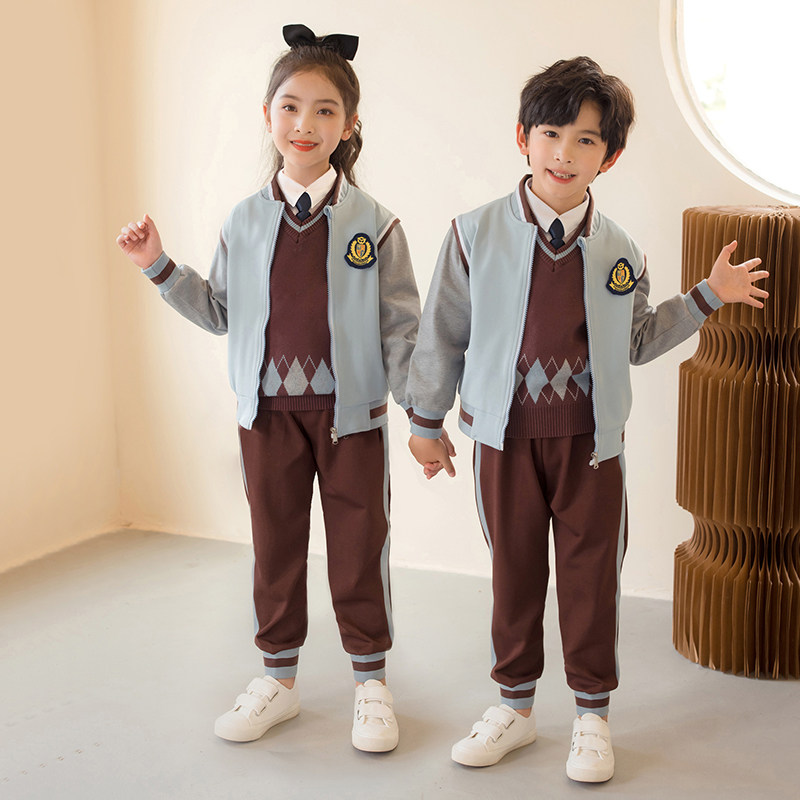 Kindergarten Garden Clothing Spring Autumn Clothing Three Sets Sports Children Banfu Yinglun College Elementary School Children's School Uniform Autumn Winter Suit