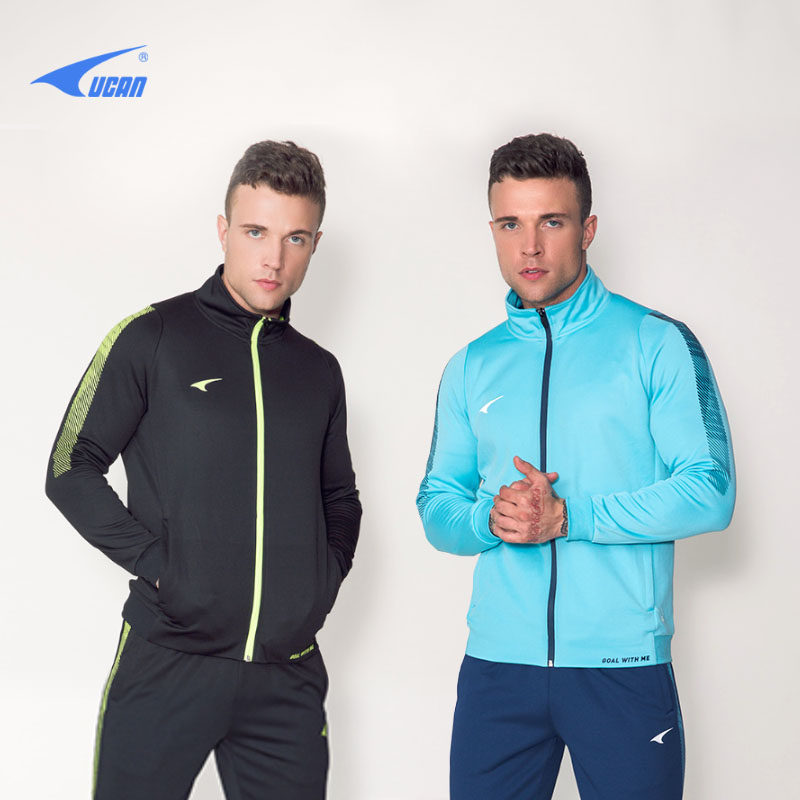 Sharp Autumn Winter Football Suit Jacket Man Autumn Winter Knit Football Long Sleeve Training Suit Play Suit Male TC9542