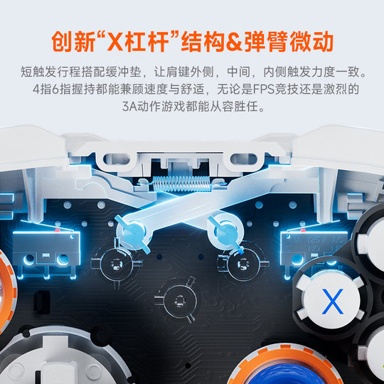 Mojiang Xunlong 2 Controlador de juego PC Versión de computadora Elite FPS Controlador Star Flash Steam Black Myth Wukong Botón mecánico APEX Inalámbrico Bluetooth 1000Hz Somatosensorial Valorant