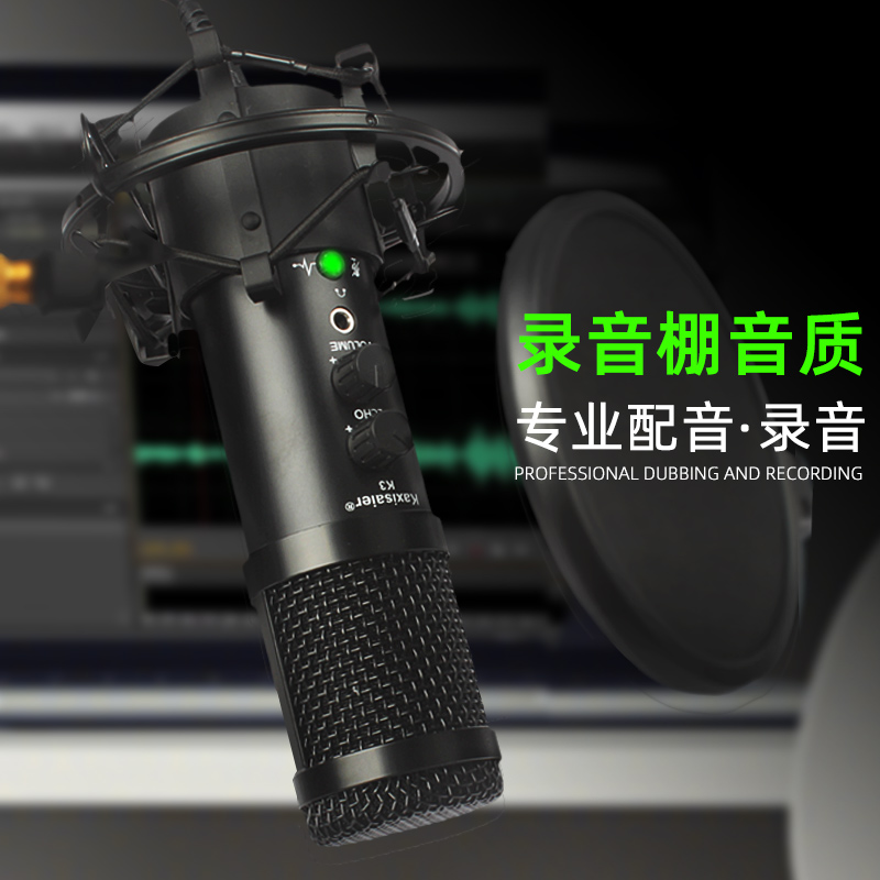 Dubbing equipment with sound book recording microphone computer desktop mobile phone podcast professional capacitive microphone noise reduction microphone
