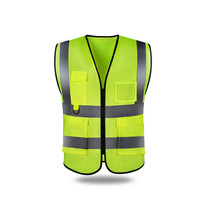 Multi-pocket reflective vest safety clothing glow-in-the-dark