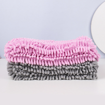 Pet quick-drying strong absorbent towel thickened chenille cat bath large dog Teddy bath towel pet supplies