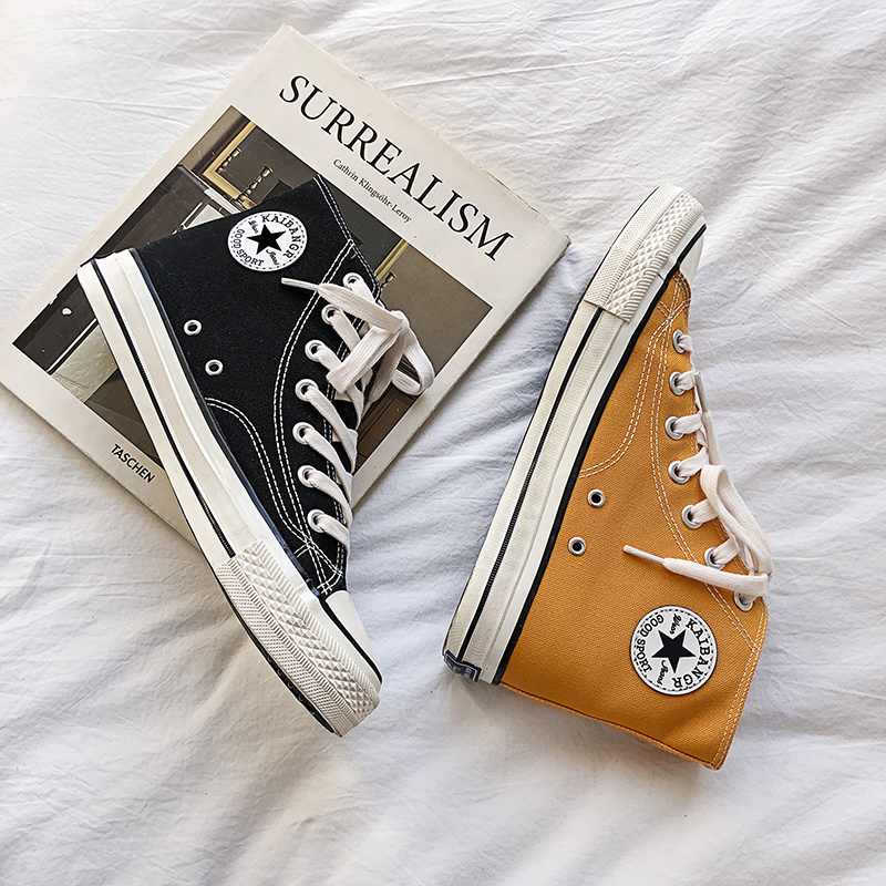 Sails shoes men's high cylinder Han version trendy casual board shoes ins 100 hitch student tide shoes lovers fall little white shoes