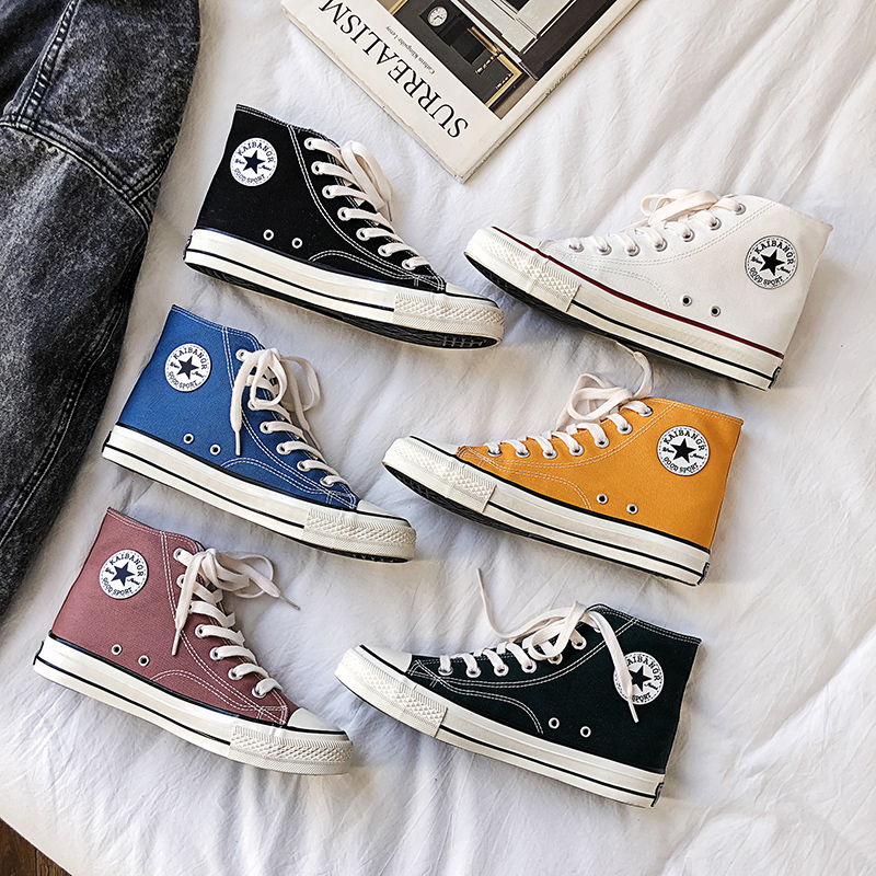 High cylinder sails shoes boys Han version trendboard shoes 100 hitchhiking casual cloth shoes Summer new high state shoes men's wave shoes