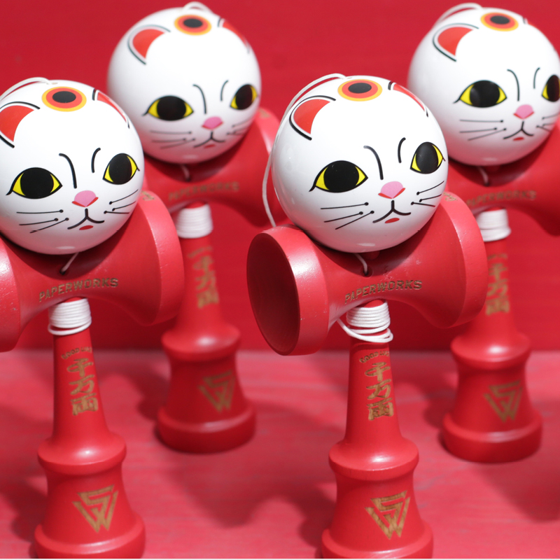 76Rising Winner Sword Jade Professional Competition Kendama Japan Starter Sword Ball Tricks Cat Gifts