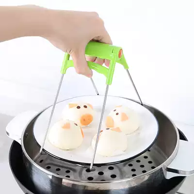 Creative stainless steel bowl clip clip clip, anti-scalding pan, foldable multifunctional microwave oven clip bowl