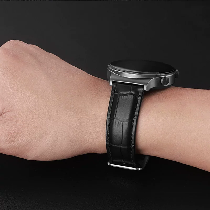 Подходит для ремешка Huawei GT3 Watch3Pro умные спортивные часы GT2PRO Honor Magic2 46mmgspro кожаный кожаный кожаный кожаный ремень мужчинам и женщинам Gtrunner продвинутый