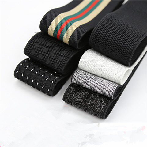 Black Corn Grain Elastic Band High Quality Super Loose Elastic Belt Waist Seal Belt Waist Elastic Band Elastic Belt