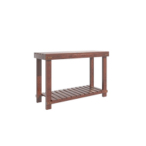 Outdoor double-layer flower rack balcony storage rack solid wood fish tank rack indoor living room anti-corrosion wood floor-standing ladder storage