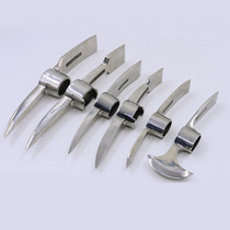 Stainless steel pick outdoor small foreign pick pure steel bamboo shoot hoe multi-functional agricultural mountaineering pick ice pick thickened