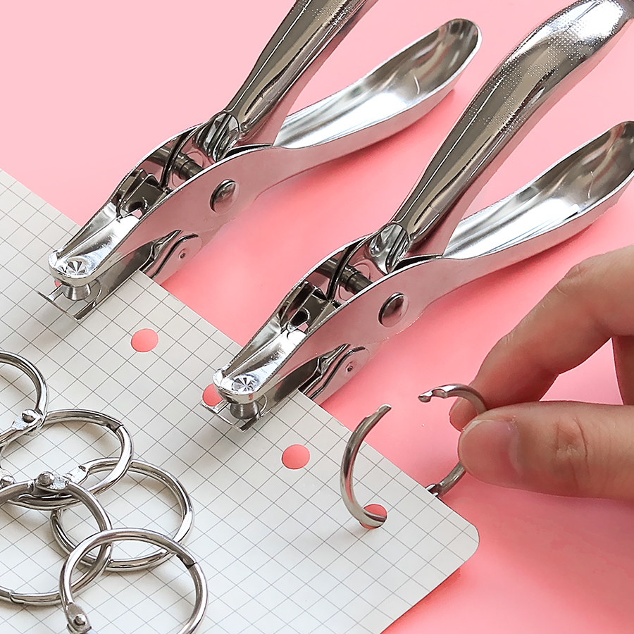 Food Paper Packing Bag Punches Punches Punches Loose-leaf Binders File Eye-beating Hole Driller Small Manual