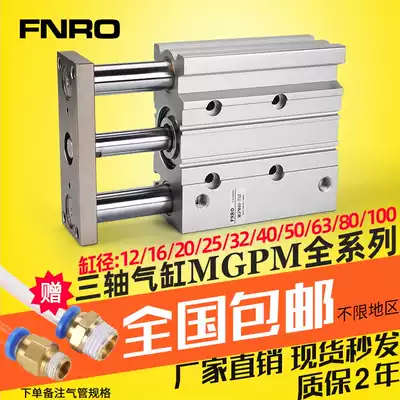 TCM with guide bar triaxial cylinder MGPM12 16 20 25 32-10 20 25 30 40 50 75