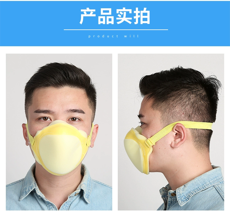Bọt biển chống bụi mặt nạ mỏ than nhà máy xi măng bụi công nghiệp mài trang trí thoáng khí mặt nạ nam và nữ có thể giặt được khau trang y te giá khẩu trang