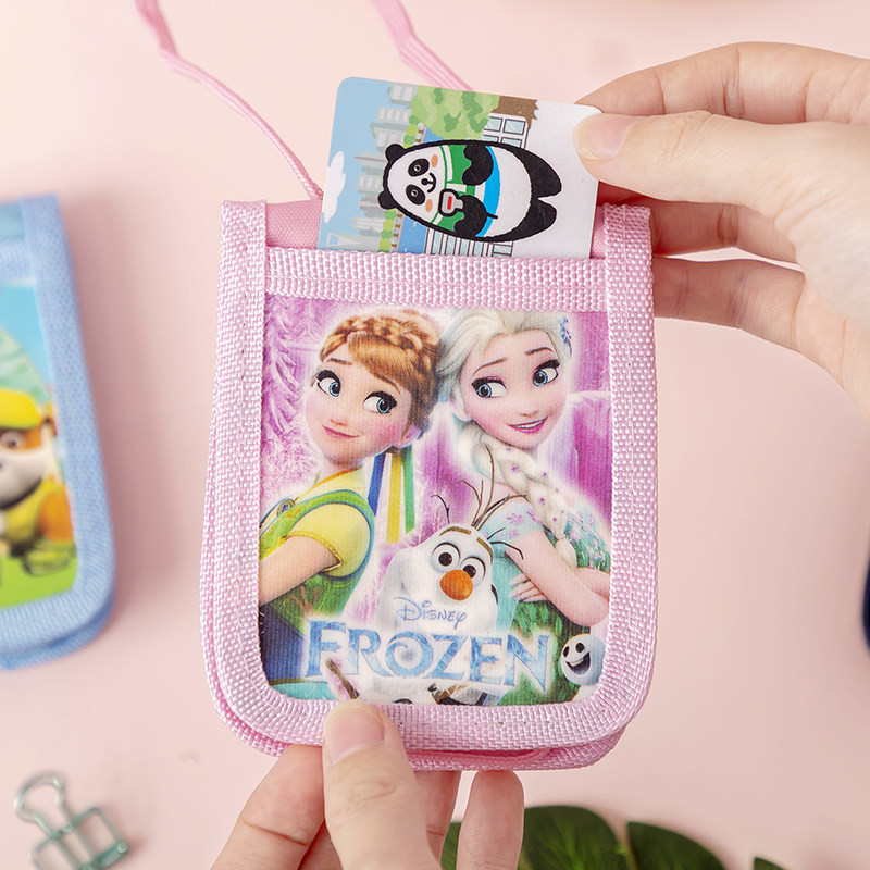 Card Bag Double student Campus Card Cutting Sleeve Canvas Belt bracelet with hanging rope door card Rice Cartoon Children Bus card protective sleeves